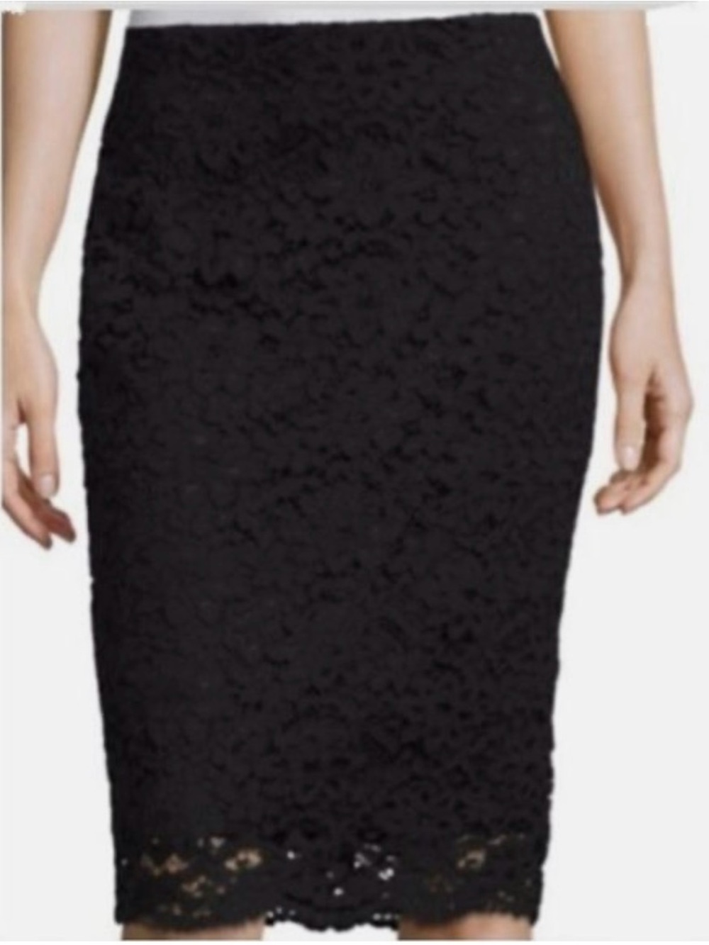Worthington Black Lace Pencil Skirt